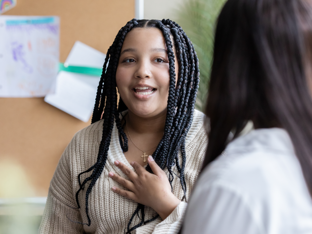 teen receiving anxiety and trauma support Chicago